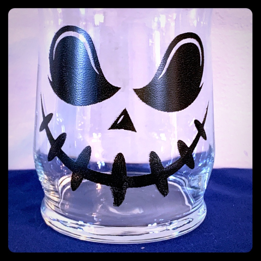 Black Pumpkin Face Candleholder
